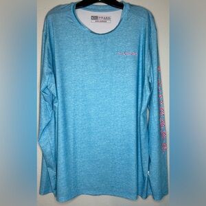 Drake Blue Long Sleeve Tee Sporty Casual